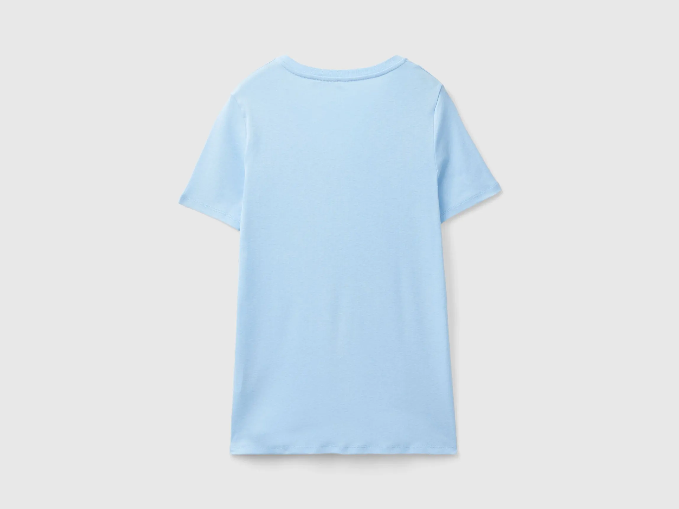 Pure cotton t-shirt with V-neck
