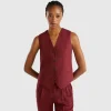 Pure linen vest