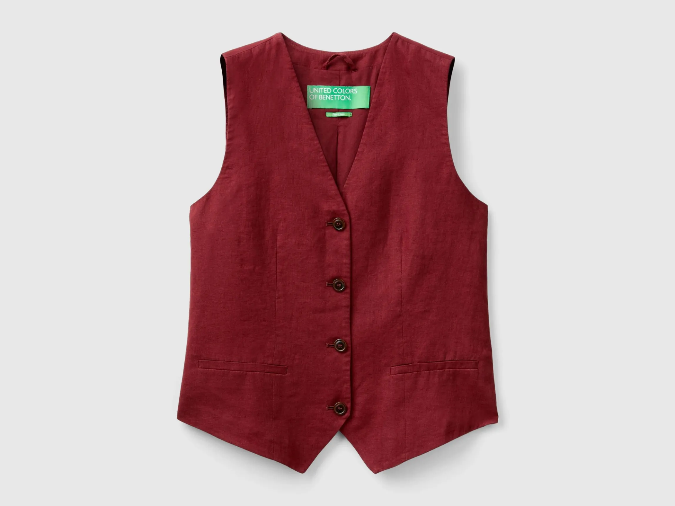 Pure linen vest