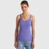 Purple pure cotton tank top