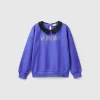 Purple Wednesday Addams collared sweatshirt