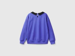 Purple Wednesday Addams collared sweatshirt