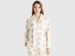 Pyjama jacket with biscuit print