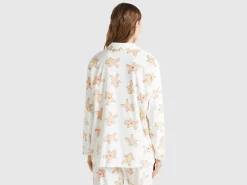 Pyjama jacket with biscuit print