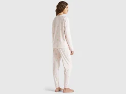 Pyjamas in chenille with hearts
