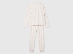 Pyjamas in chenille with hearts