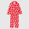 Pyjamas with heart print