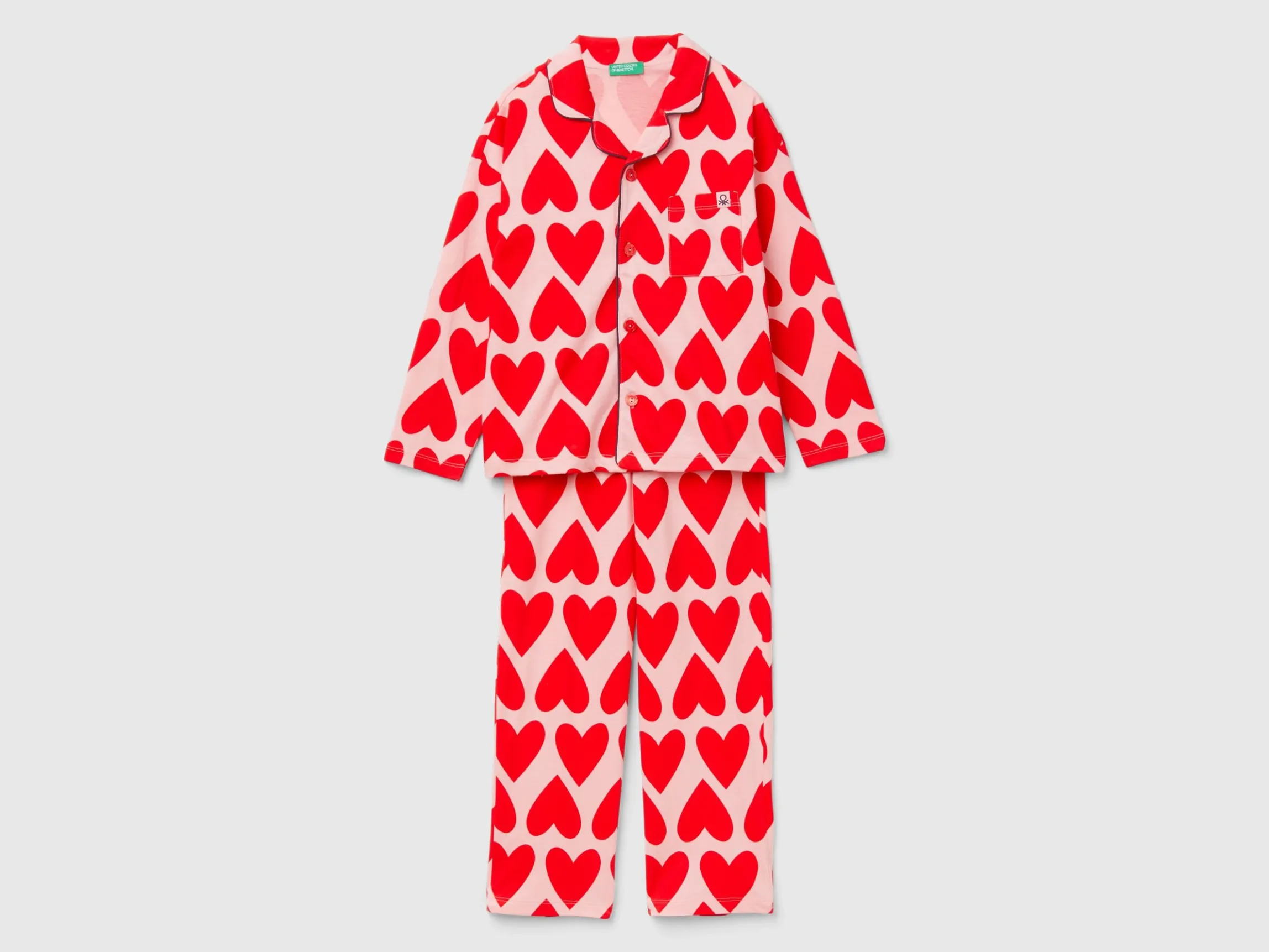 Pyjamas with heart print