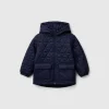 Quilted jacket with hood