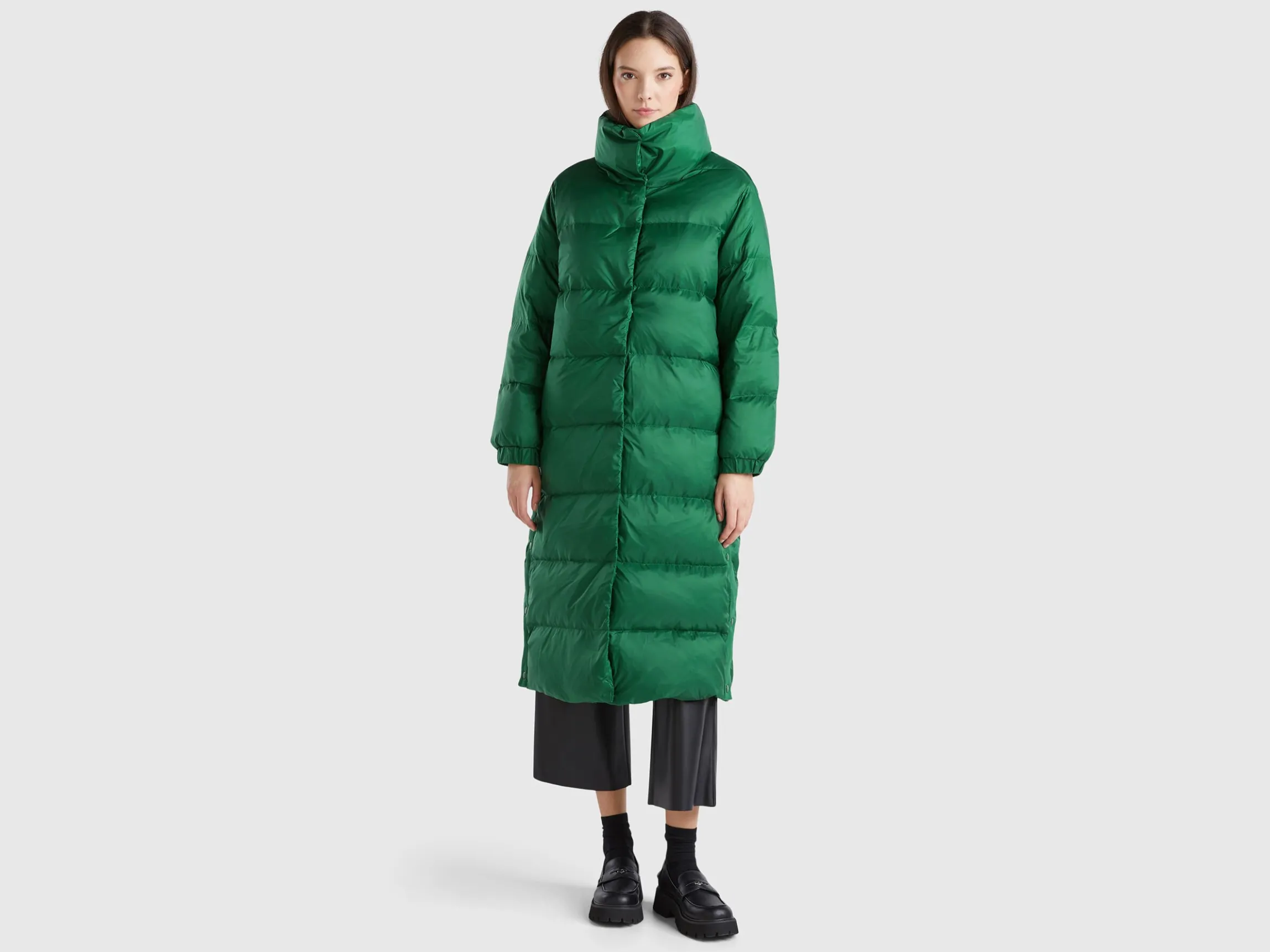 Real feather padded down jacket