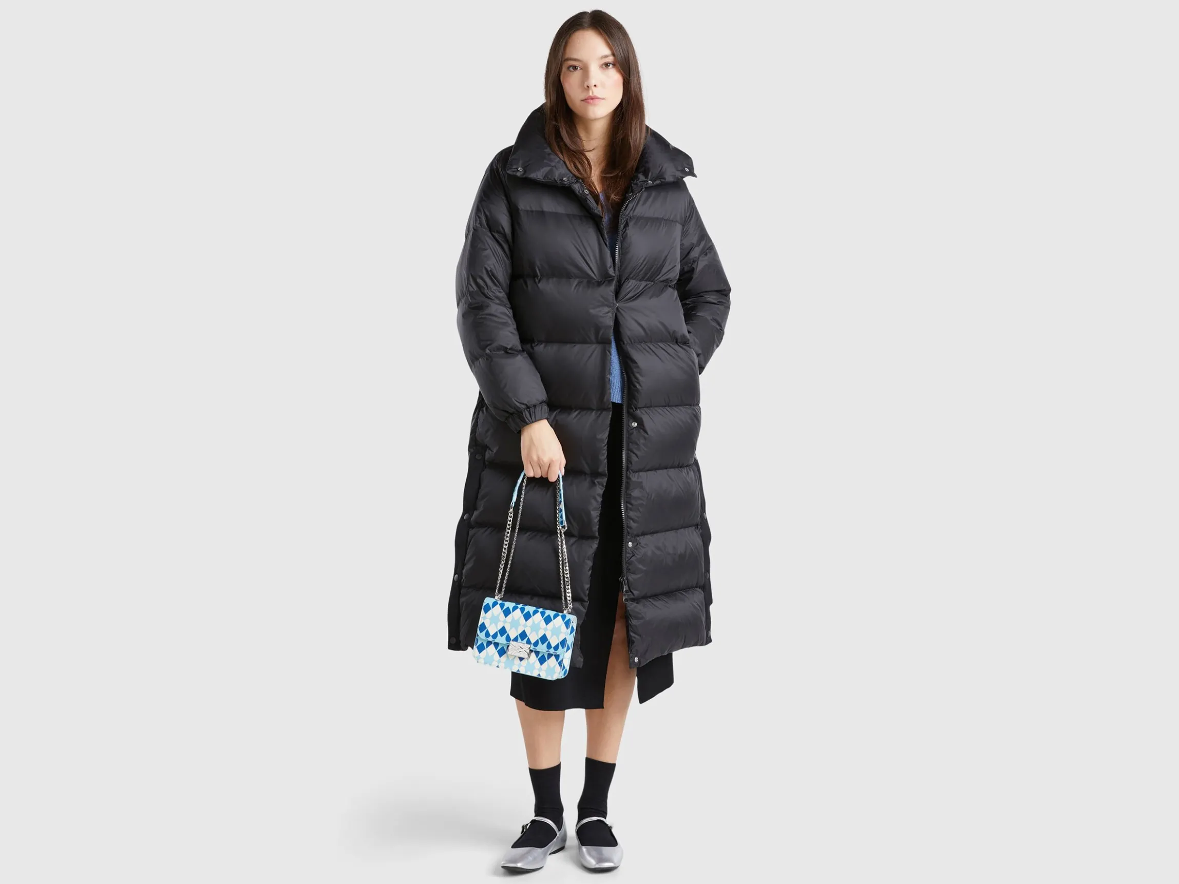 Real feather padded down jacket