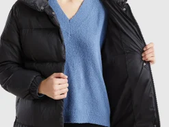 Real feather padded down jacket