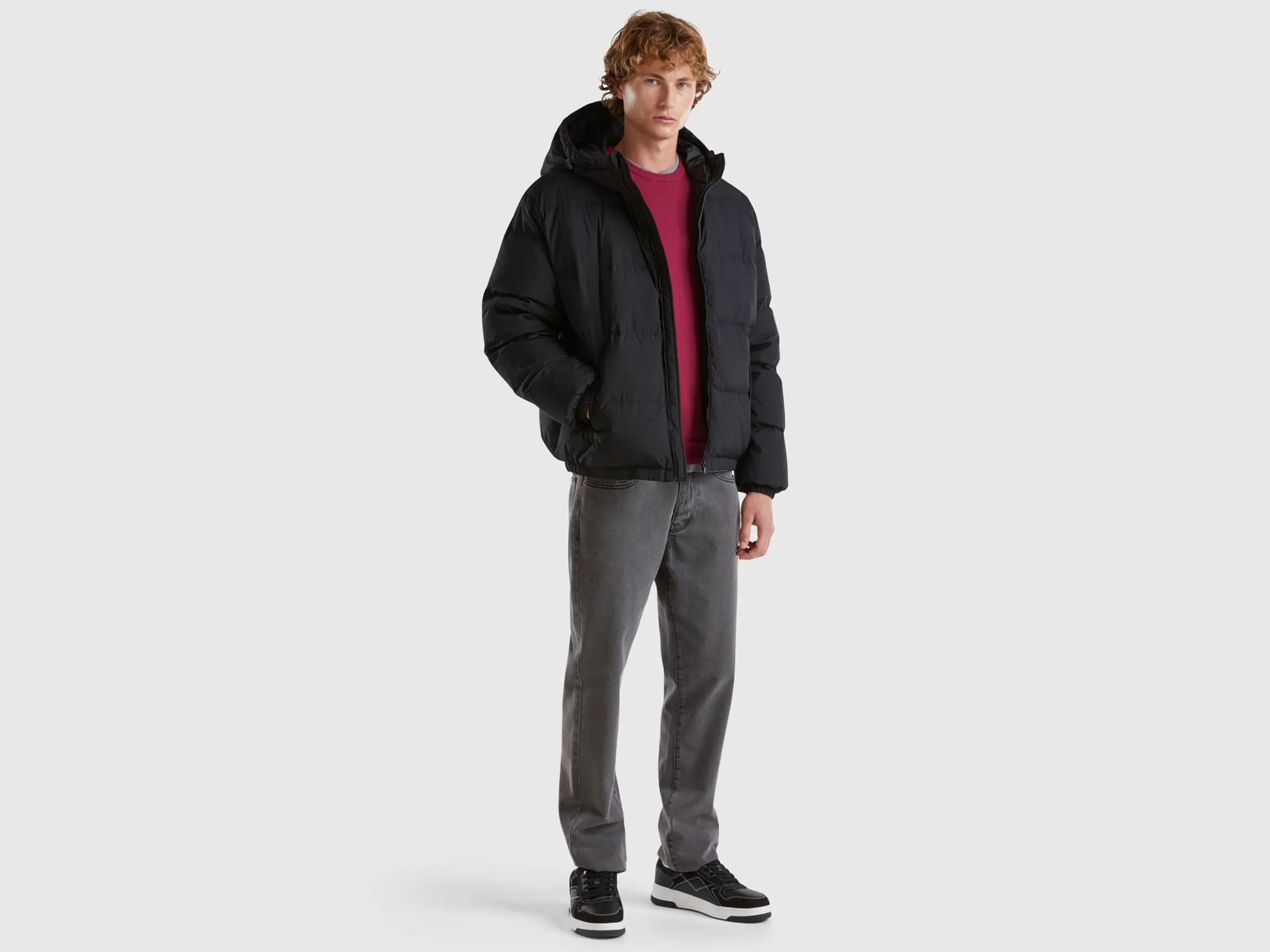 Real recycled down padded jacket