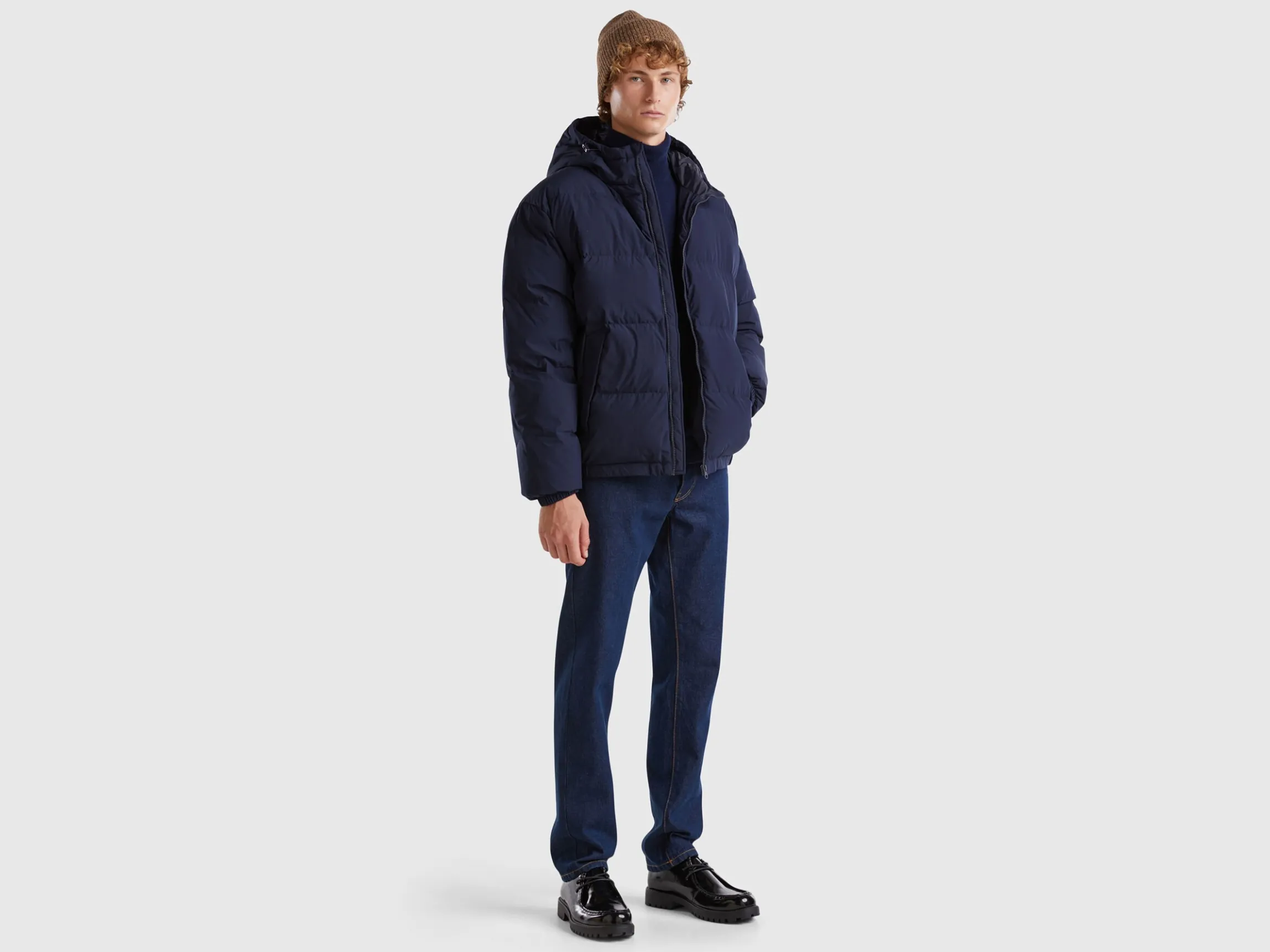 Real recycled down padded jacket