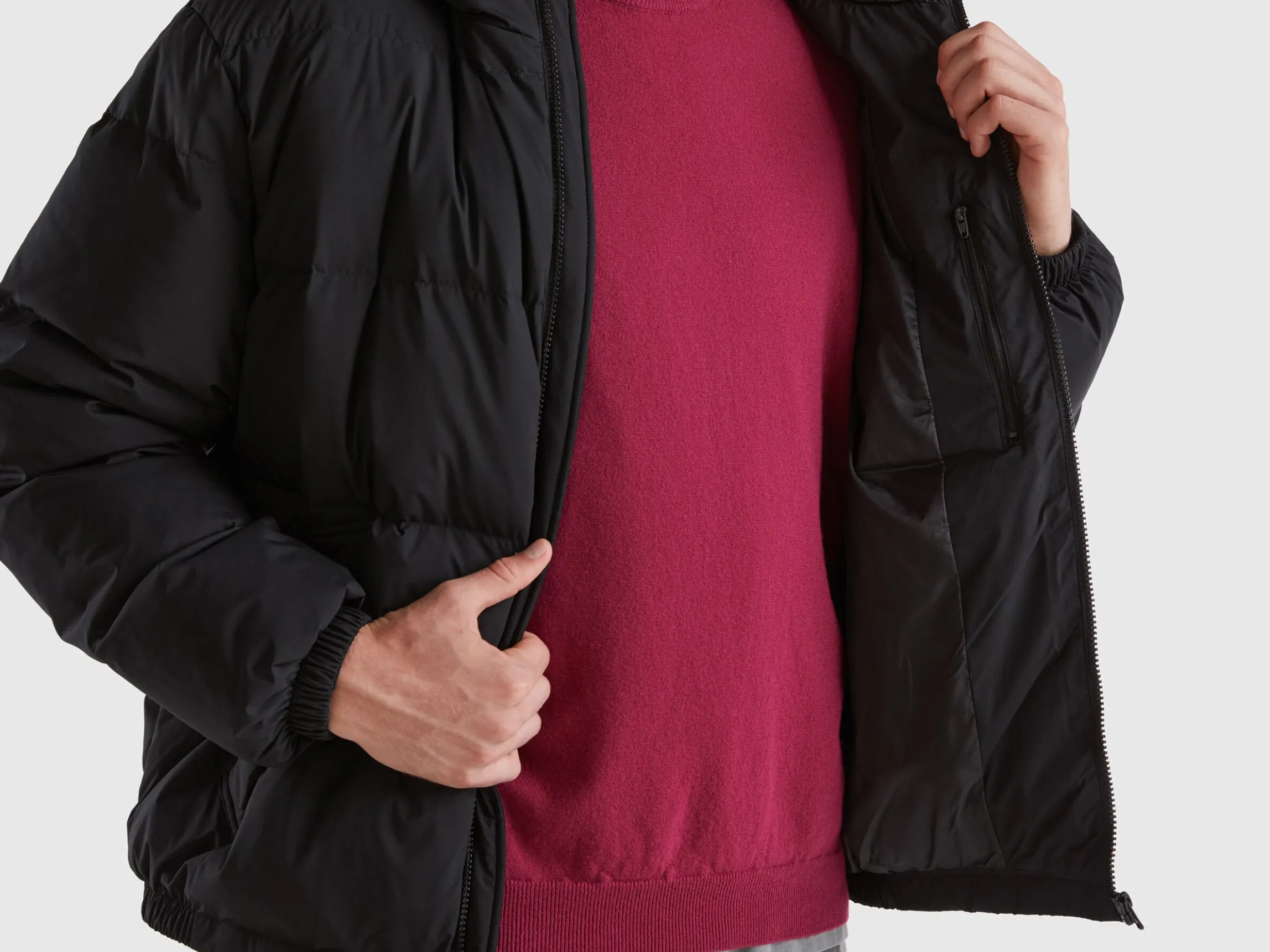 Real recycled down padded jacket