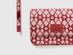 Red Be Bag with heart print