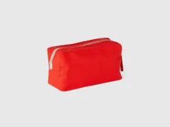 Red beauty case in pure cotton