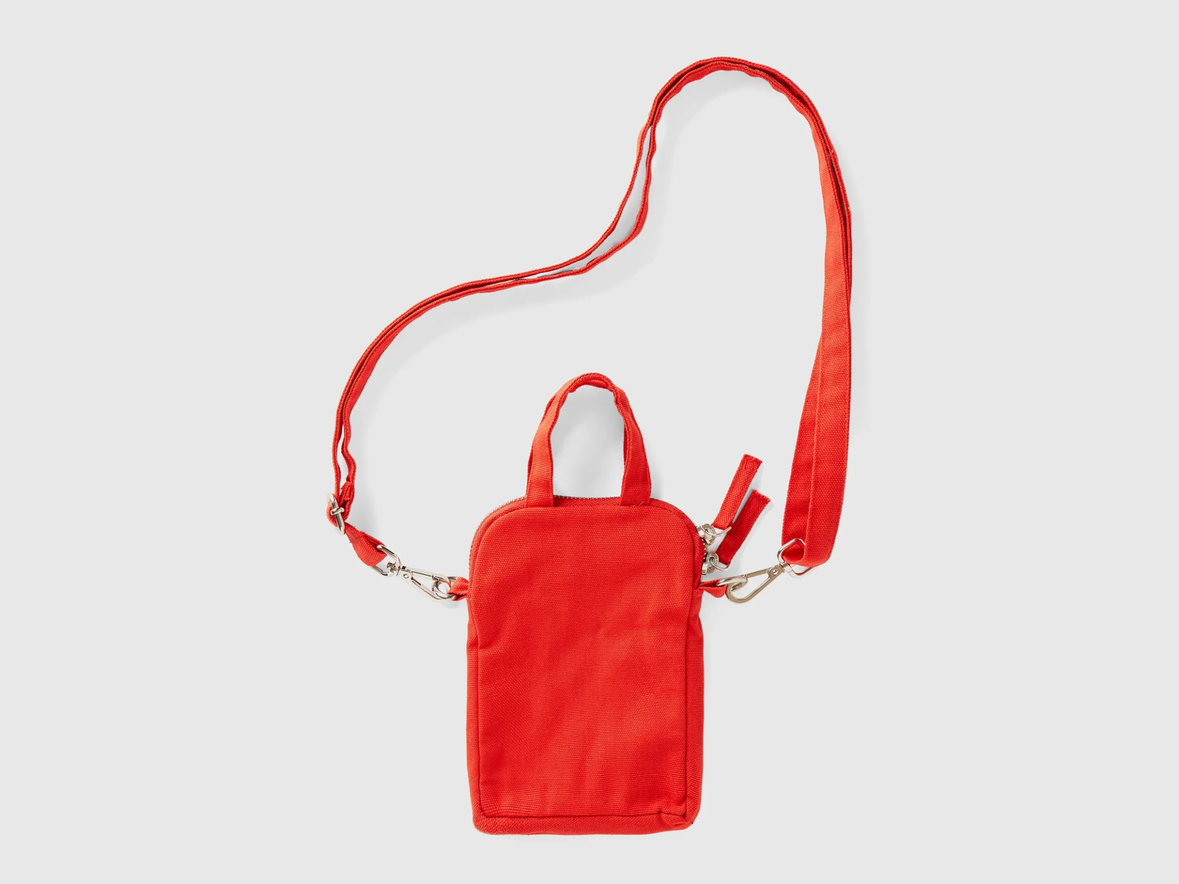 Red cell phone holder in pure cotton