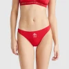 Red Christmas briefs with gift embroidery