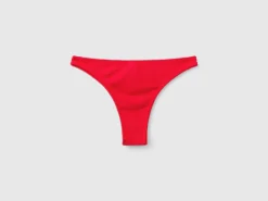 Red Christmas briefs with text embroidery