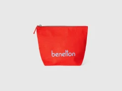 Red clutch in pure cotton