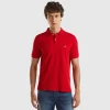 Red regular fit polo