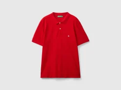 Red regular fit polo