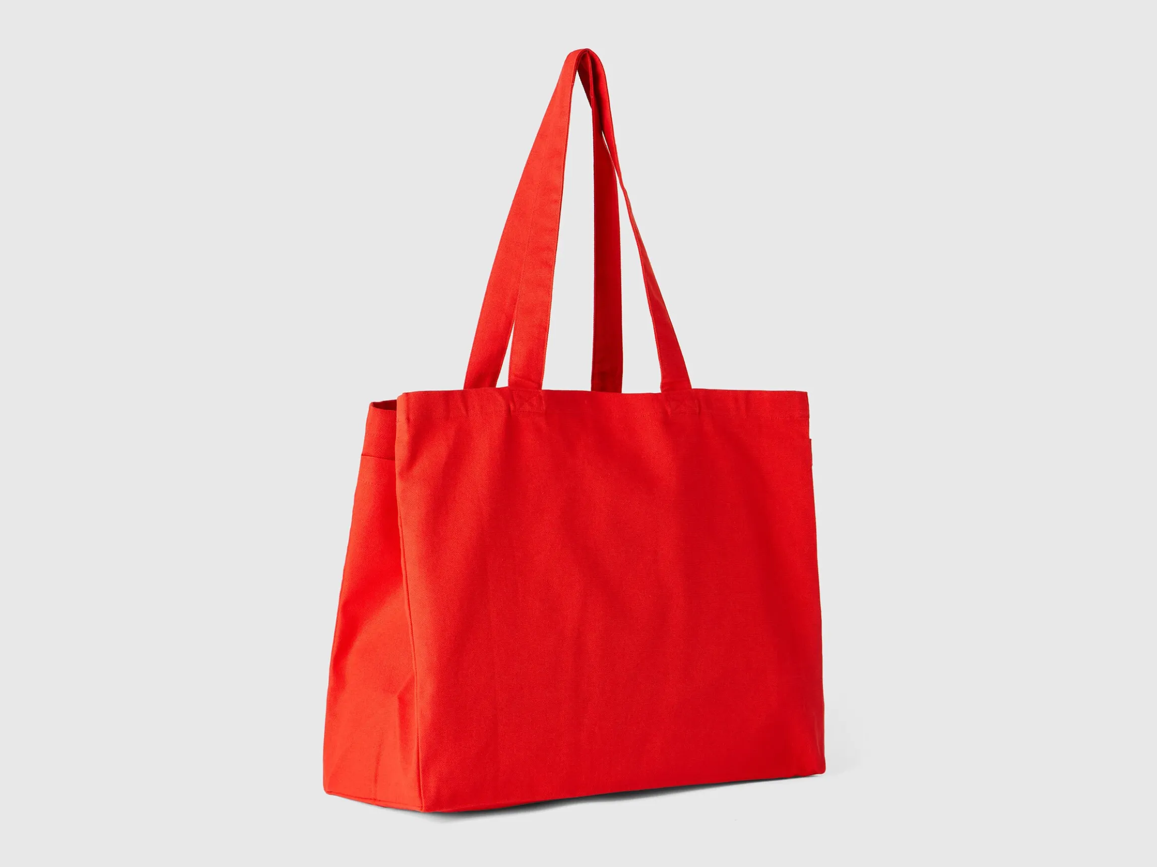 Red tote bag in pure xotton