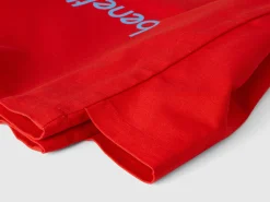 Red tote bag in pure xotton