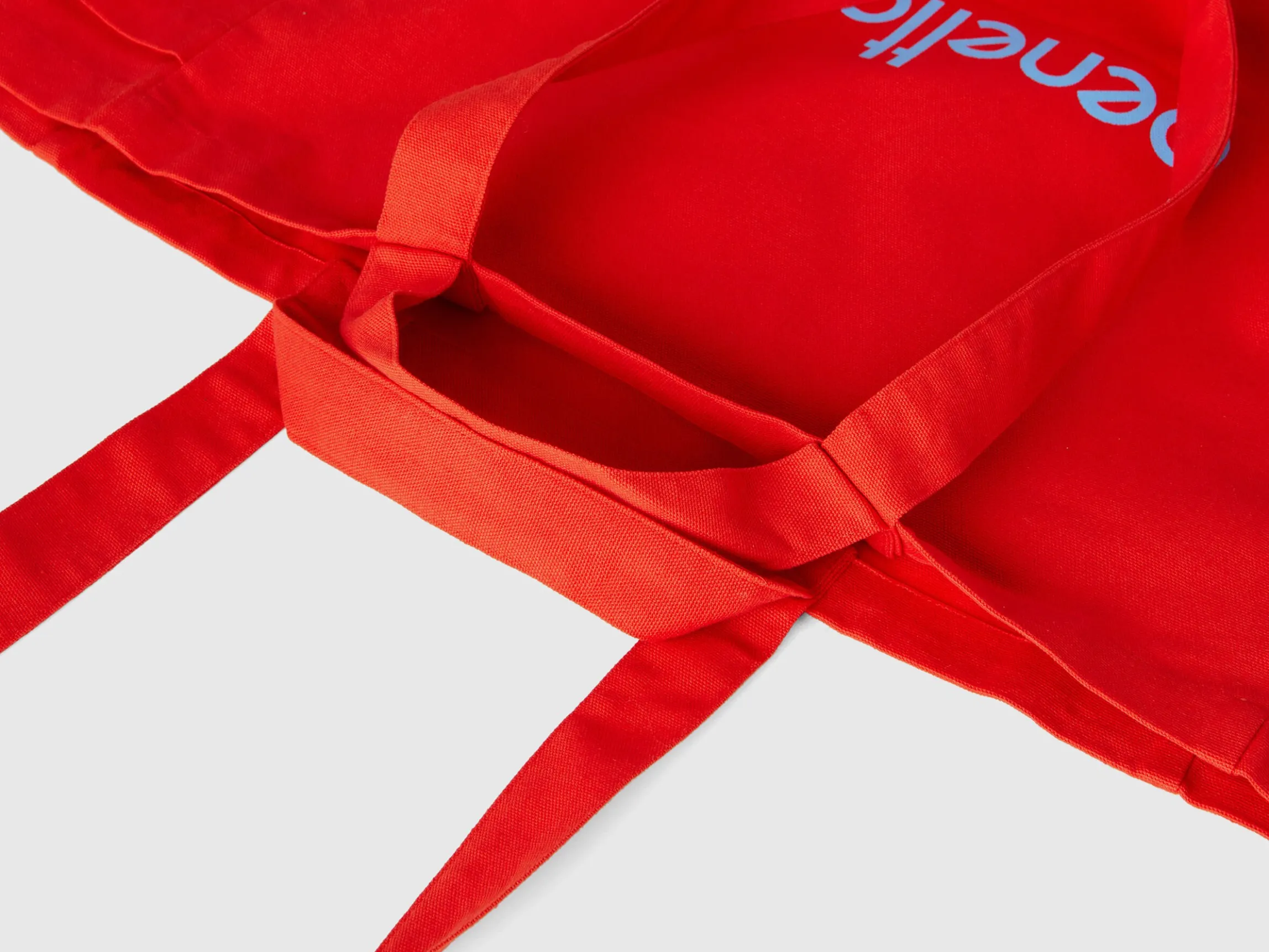 Red tote bag in pure xotton