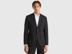 Regular fit blazer in viscose blend