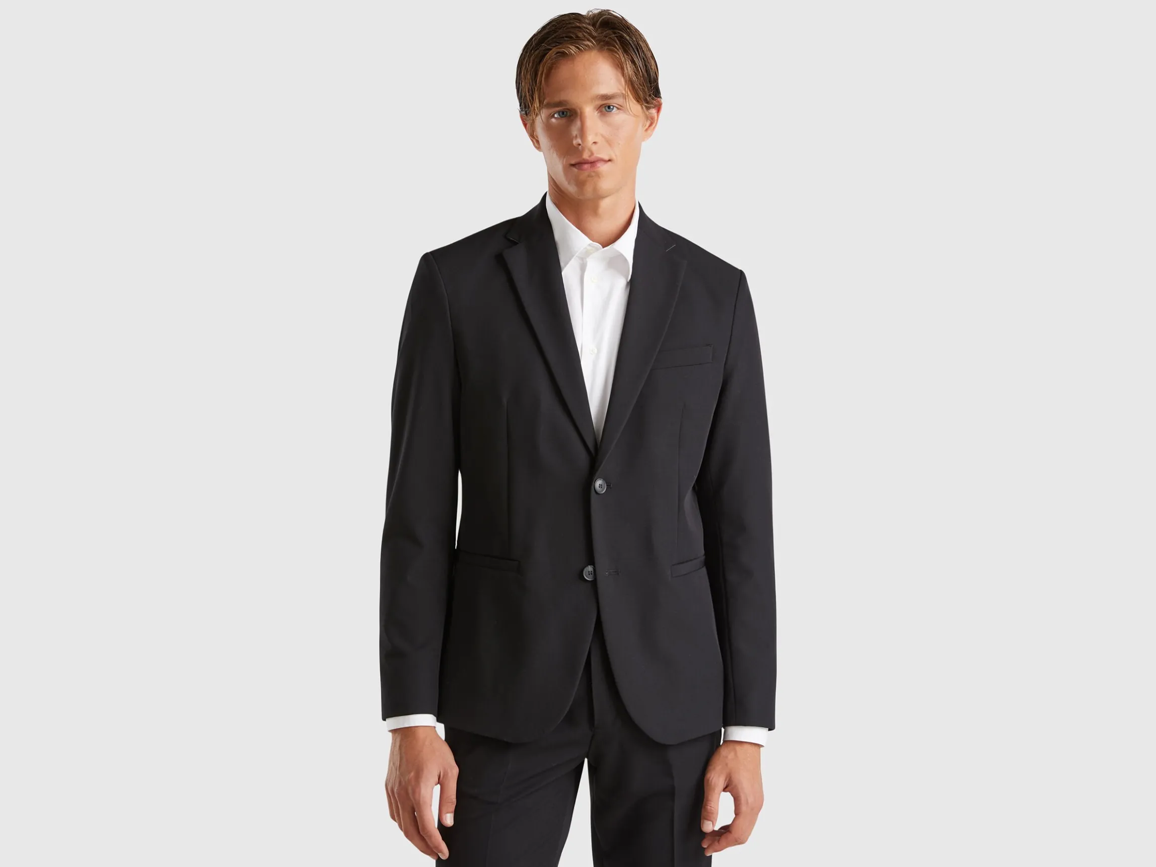 Regular fit blazer in viscose blend