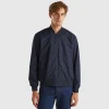 Regular fit padded bomber jacket