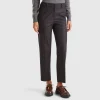 Regular fit pinstriped trousers