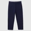 Regular fit trousers with drawstring