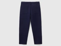 Regular fit trousers with drawstring