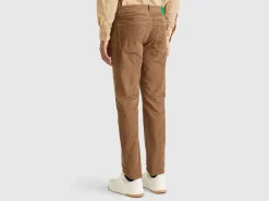 Regular fit velvet trousers