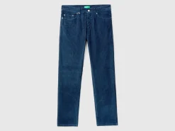 Regular fit velvet trousers