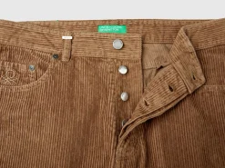 Regular fit velvet trousers