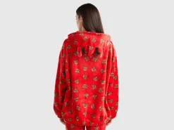 Reindeer dressing gown in faux fur