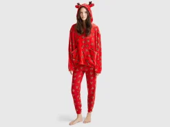 Reindeer dressing gown in faux fur