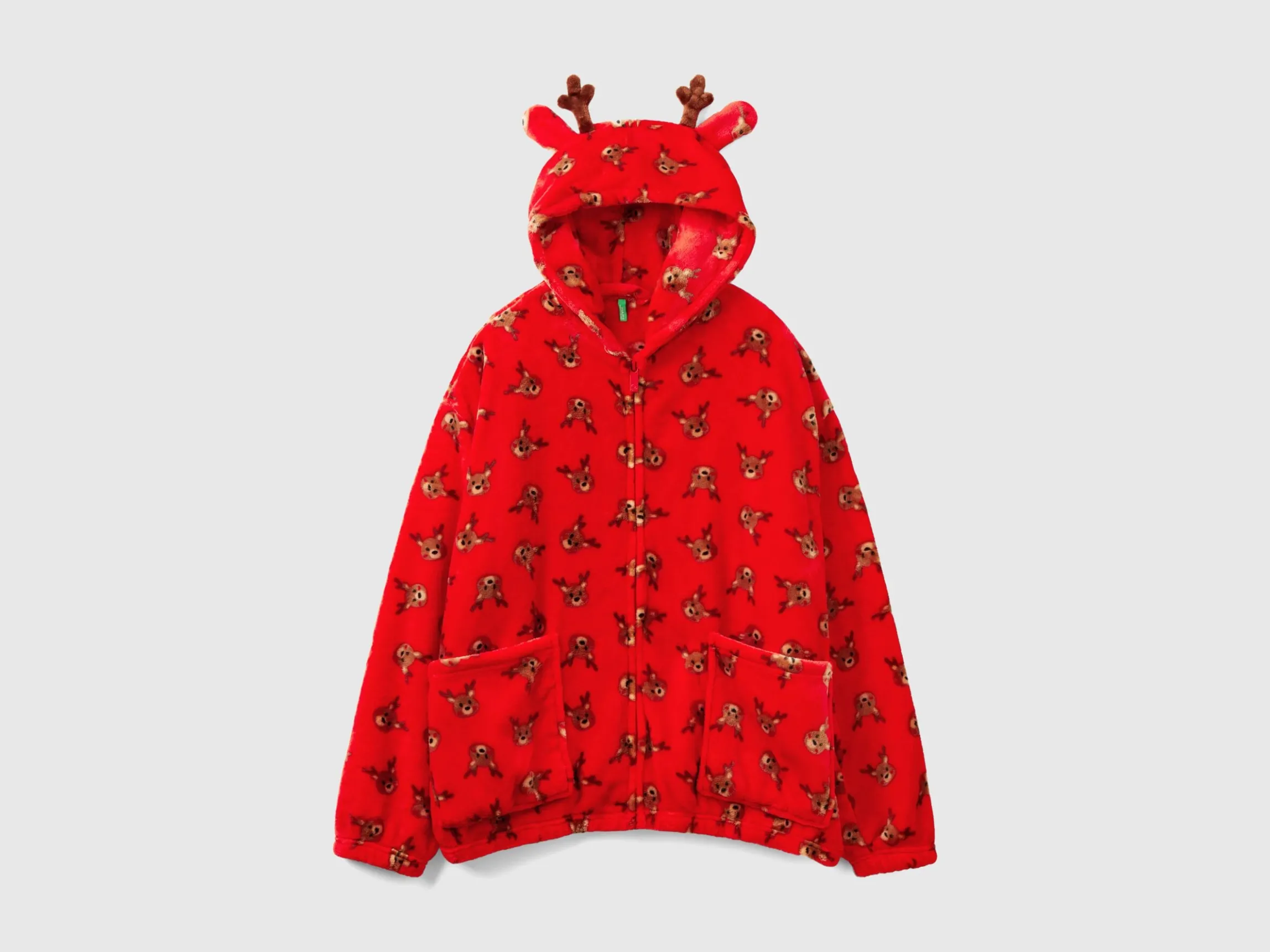 Reindeer dressing gown in faux fur