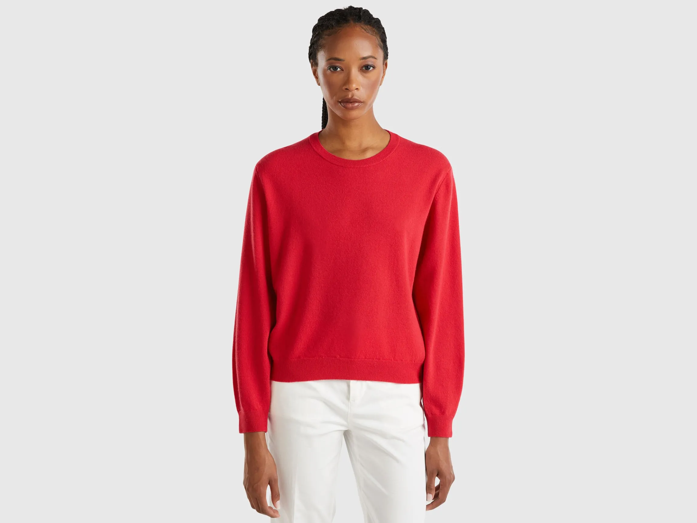 Relaxed fit pure Merino wool sweater