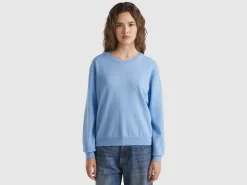 Relaxed fit pure Merino wool sweater
