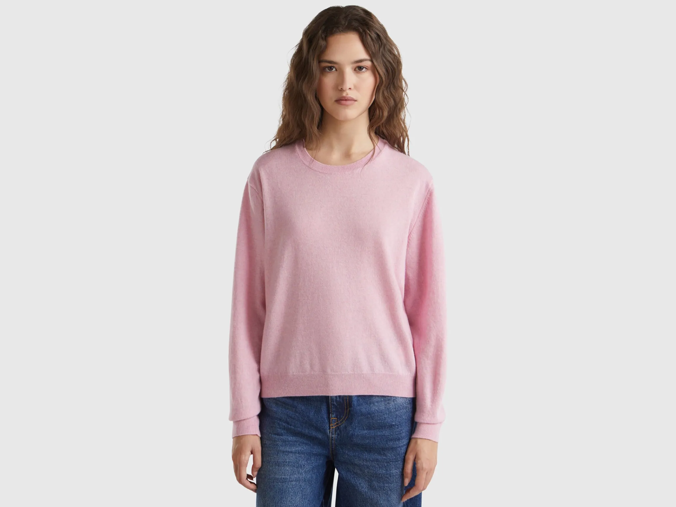 Relaxed fit pure Merino wool sweater