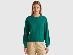 Relaxed fit pure Merino wool sweater