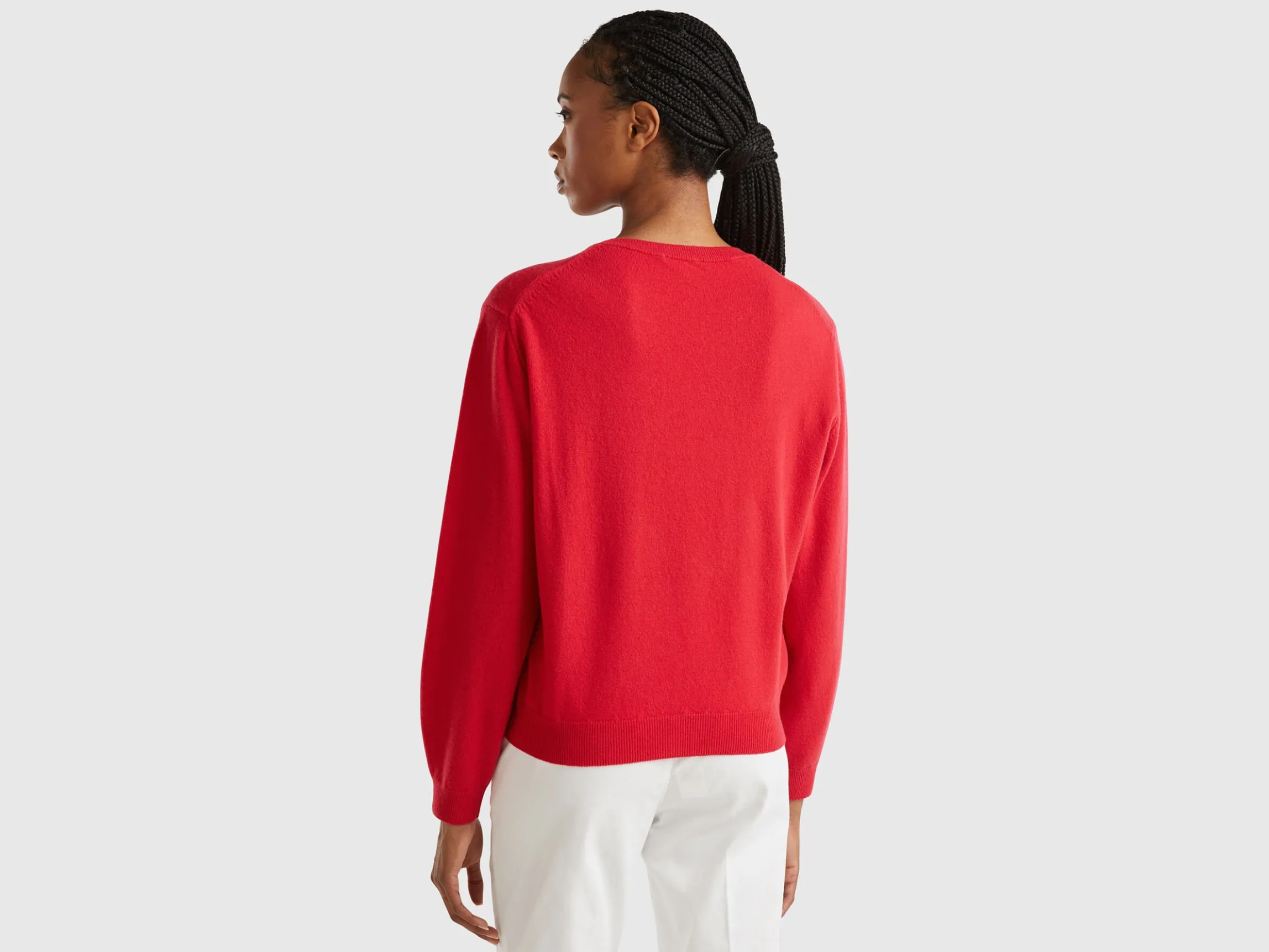 Relaxed fit pure Merino wool sweater