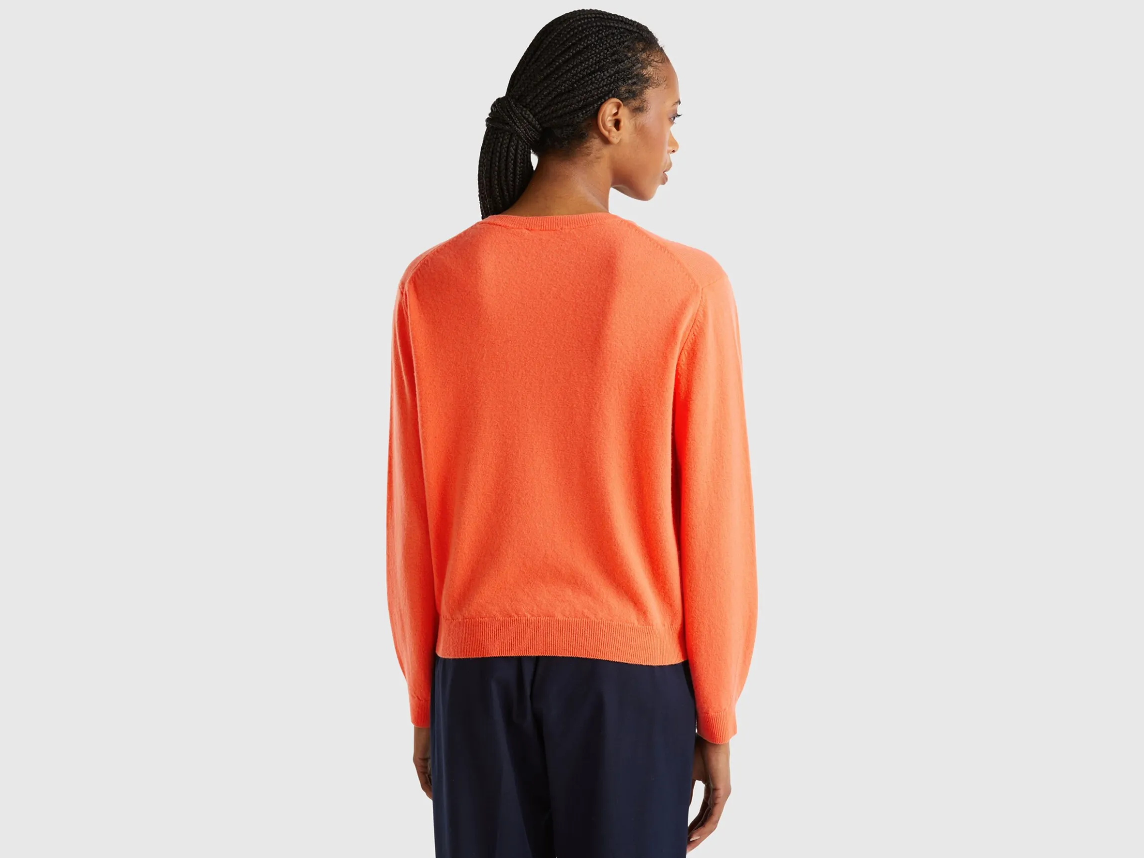 Relaxed fit pure Merino wool sweater
