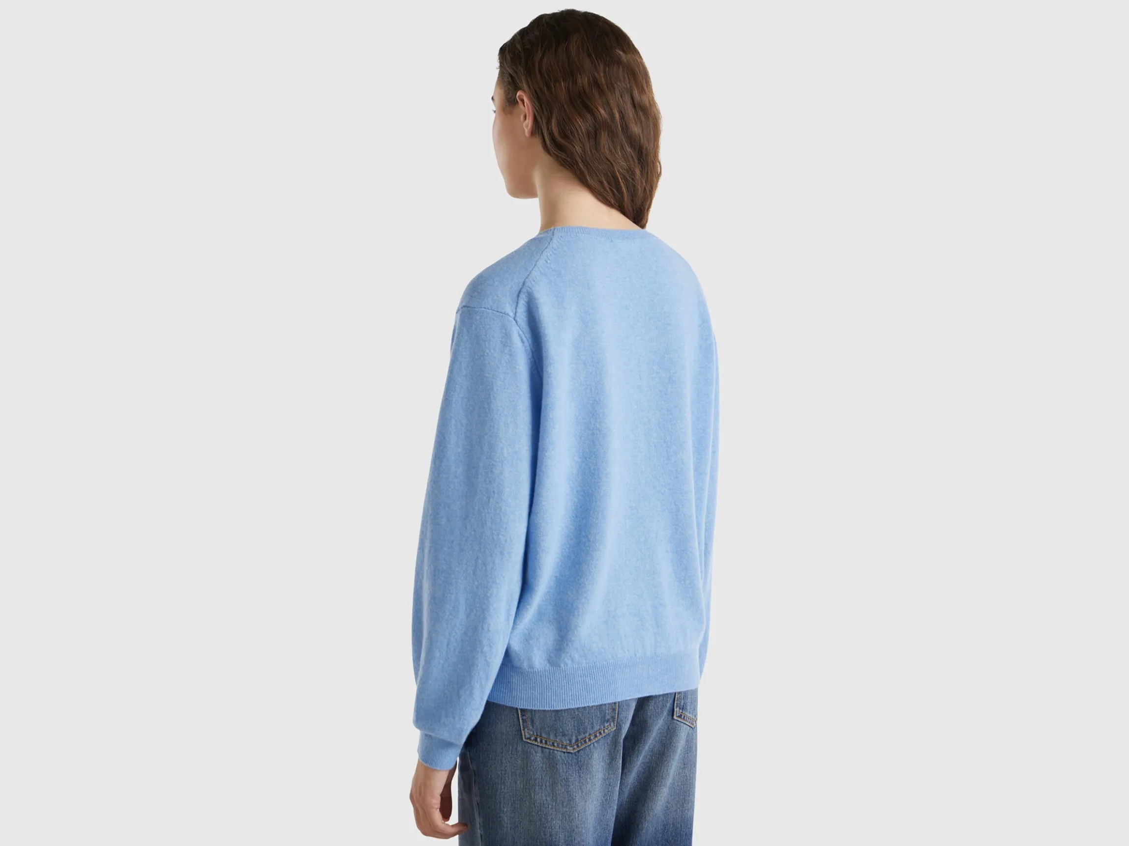 Relaxed fit pure Merino wool sweater