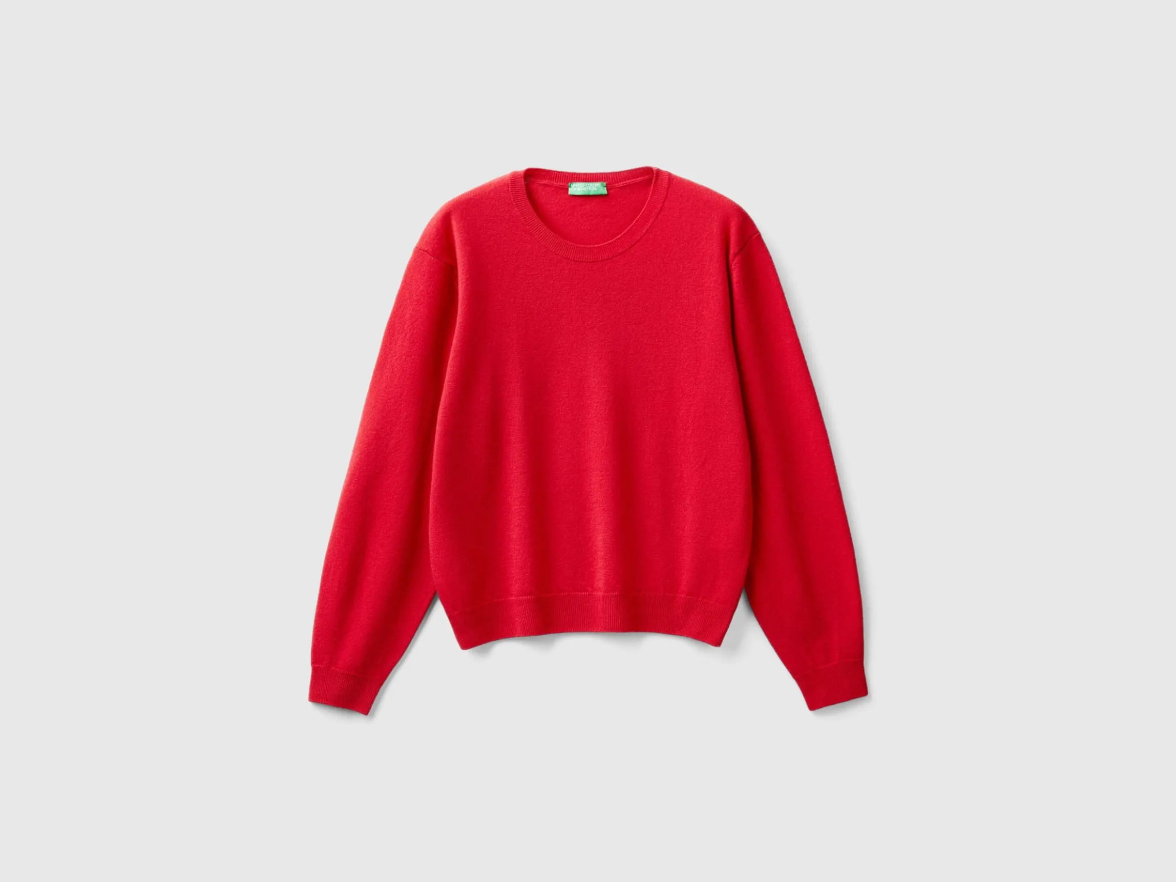 Relaxed fit pure Merino wool sweater